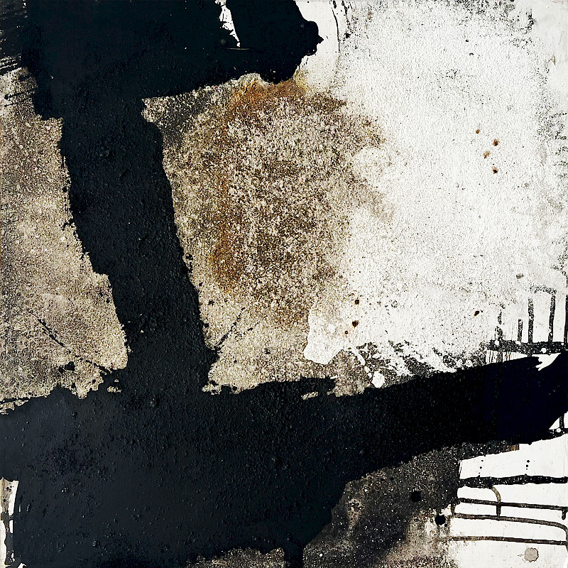 Black Figure on Ash and Marble